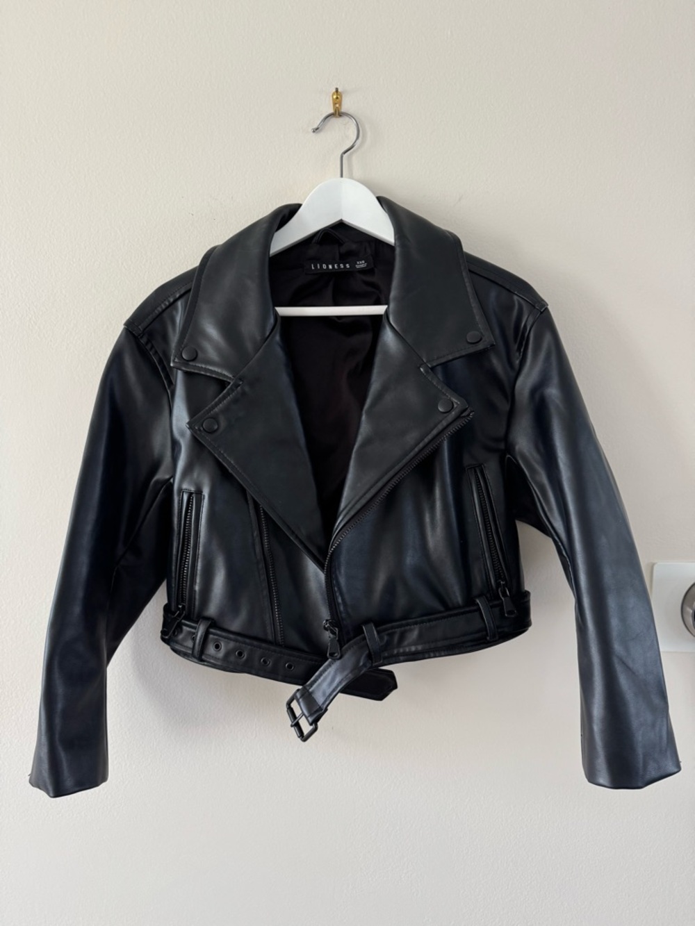 Princess Poly Lioness Faux Leather Black Jacket